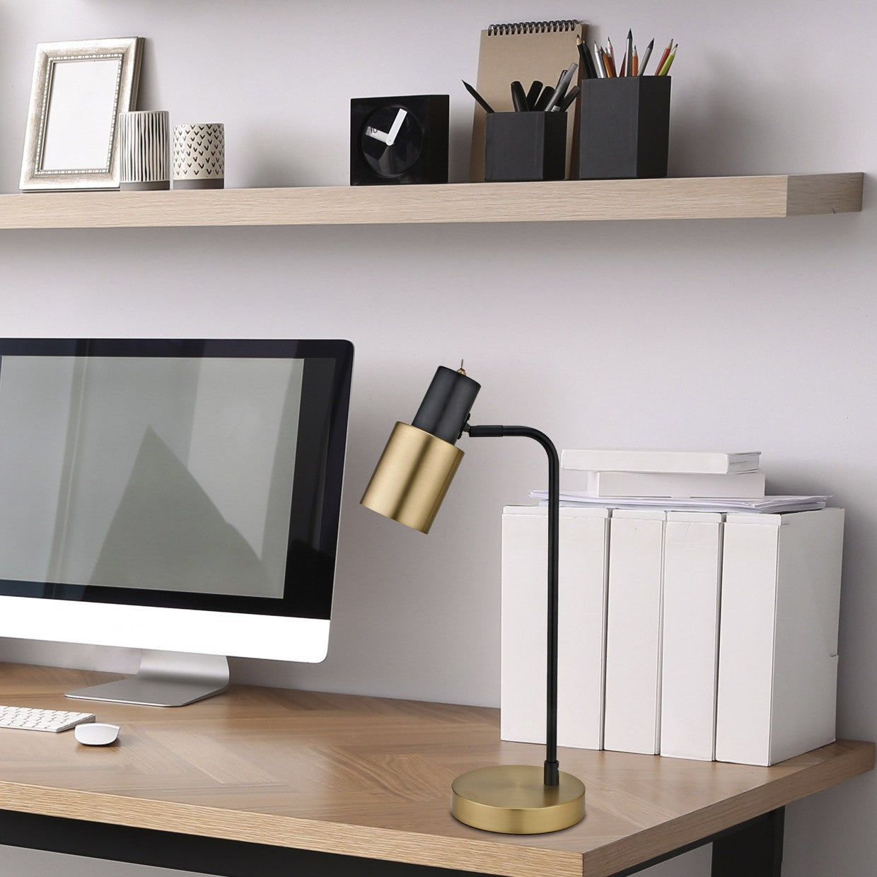 Medidas lámpara sobremesa Maena Negra AJP/Alemar Ref. 11111 - luzguru.com
