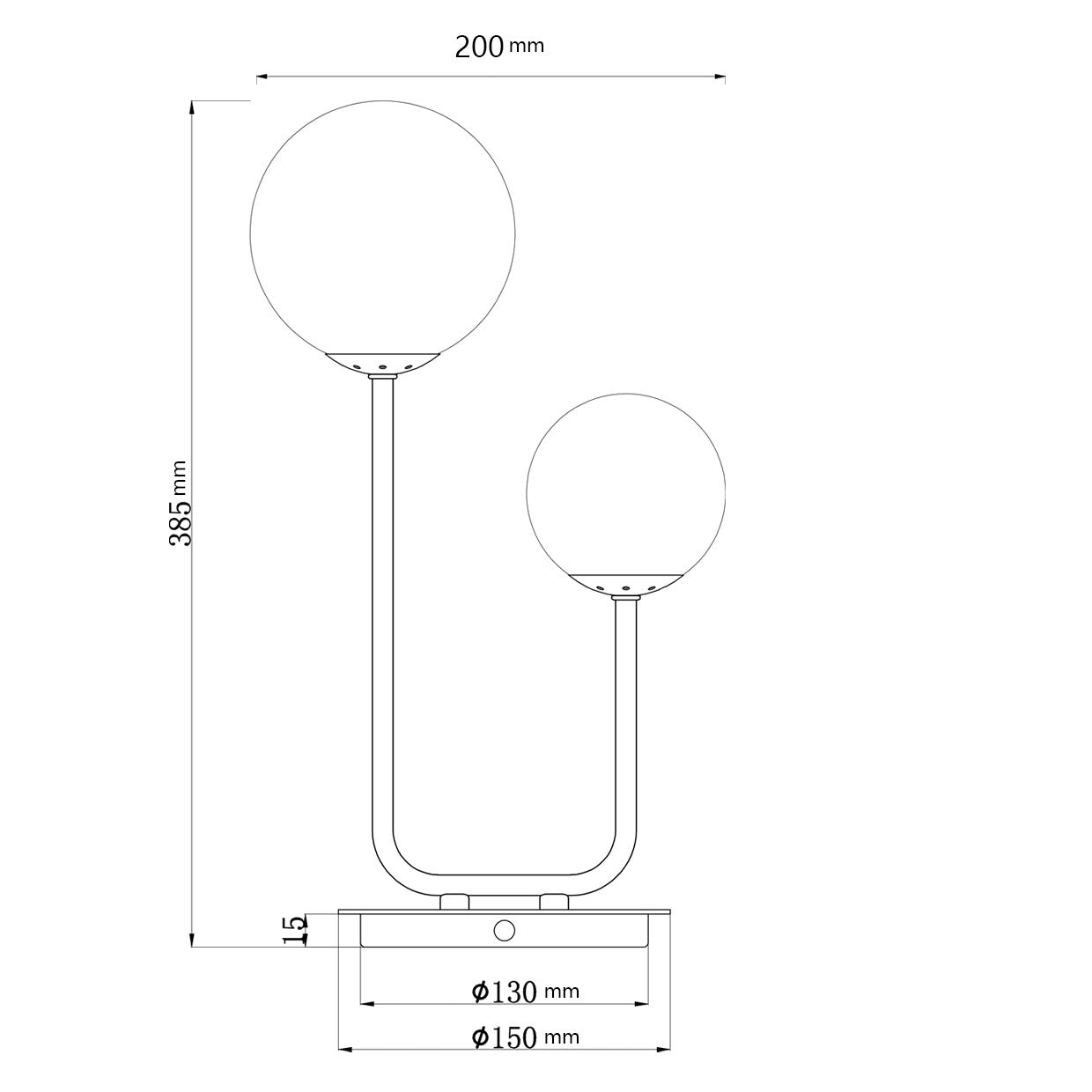 Medidas Sobremesa Cósmica Latón AJP/Alemar (Ref. 11459) - luzguru.com
