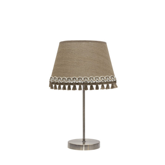 Lámpara de Sobremesa Ada 43 cm Cuero y Arena Fabrilamp - vista principal | Fabrilamp / Abrila