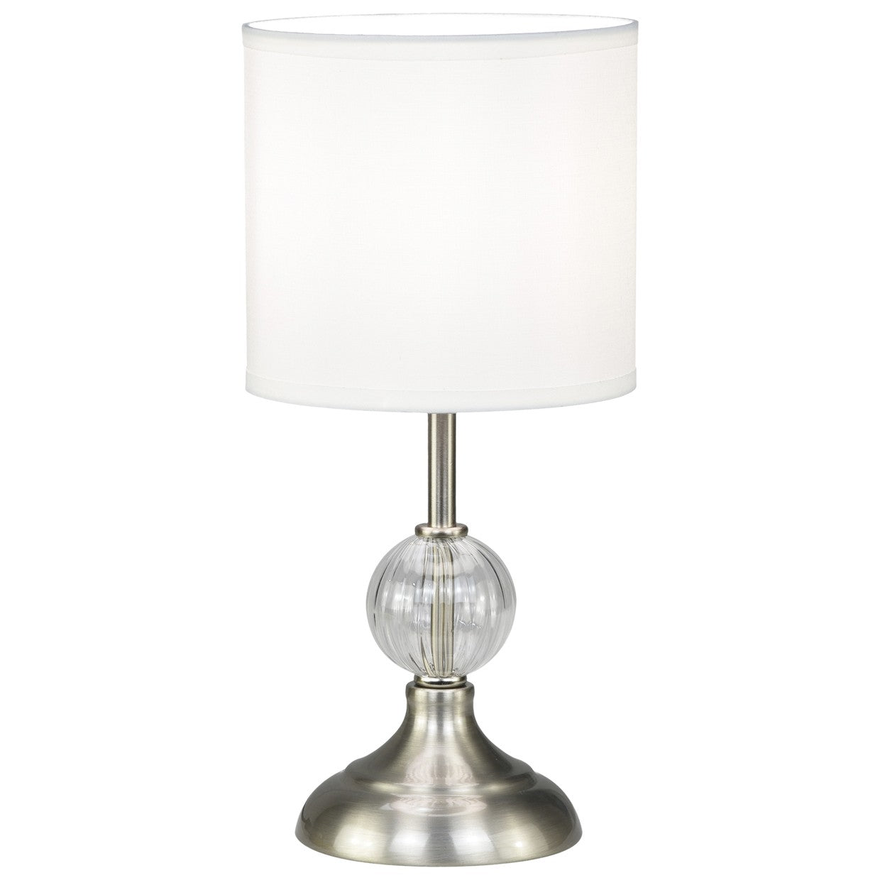 Sobremesa Alex Niquel Satinada 1x40W E-14 - AJP / Alemar - luzguru.com