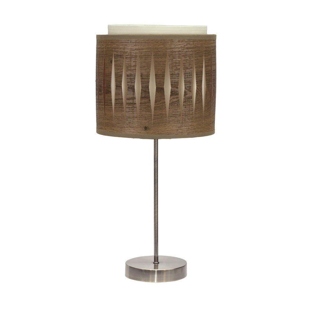 Lámpara de mesa Alexandra Fabrilamp / Abrila étnica en madera oscura, referencia 177871084