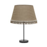 Sobremesa Alto Ada 1xE27 Negro/Arena de Fabrilamp / Abrila - Lámpara sobremesa moderna con pantalla cónica