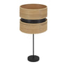 Lámpara de sobremesa Colet Fabrilamp / Abrila negro y madera clara, ref. 175671185