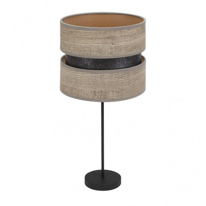 Sobremesa Alto Colet Negro/Madera Gris de Fabrilamp. Diseño moderno y elegante para iluminar tu hogar.