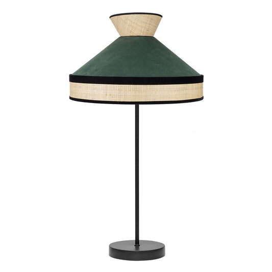 Lámpara de mesa Fabrizio Fabrilamp / Abrila natural y verde (179971106)