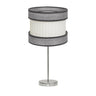 Lámpara de mesa Home Fabrilamp / Abrila níquel y gris/beis ref. 175571128