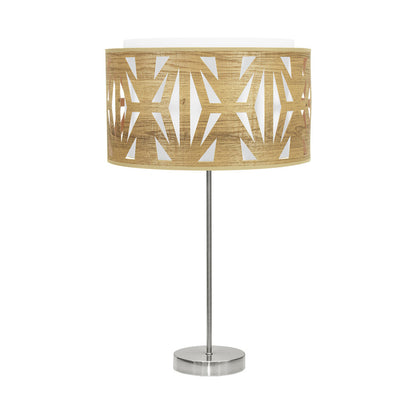Lámpara de mesa Katerina níquel y madera clara Fabrilamp / Abrila ref. 177971185