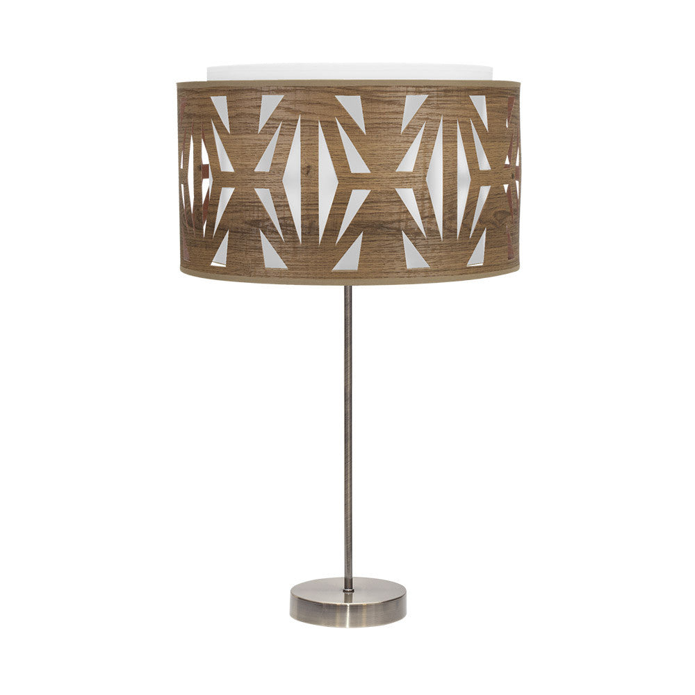 Lámpara de mesa KATERINA Fabrilamp / Abrila diseño en cuero y madera, ref. 177971184
