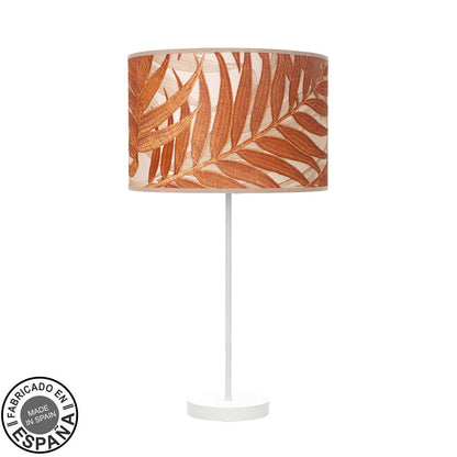 Lámpara de mesa Moda Fabrilamp / Abrila con pantalla textil hoja caldera, ref. 212471021