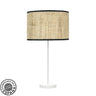 Lámpara de mesa Moda Fabrilamp / Abrila con pantalla de cañizo oscuro, referencia 212471071