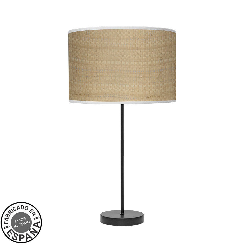 Lámpara de mesa MODA Fabrilamp / Abrila con cañizo claro, ref. 212471069