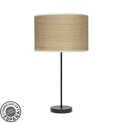 Lámpara de mesa MODA Fabrilamp / Abrila con cañizo claro, ref. 212471069