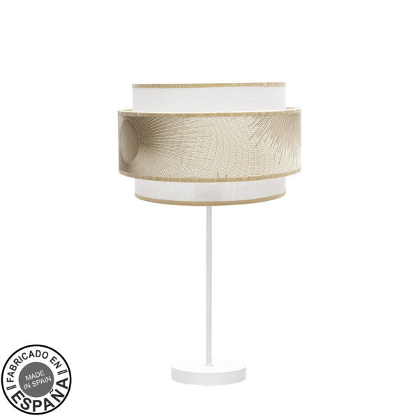 Sobremesa Alto Nepal Blanco/Oro de Fabrilamp, diseño moderno y elegante para tu hogar.