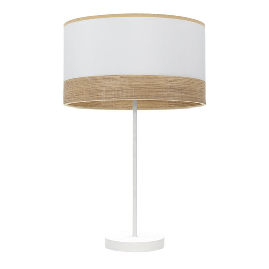Lámpara Sobremesa Olga Fabrilamp / Abrila Blanca y Madera Clara 190071101