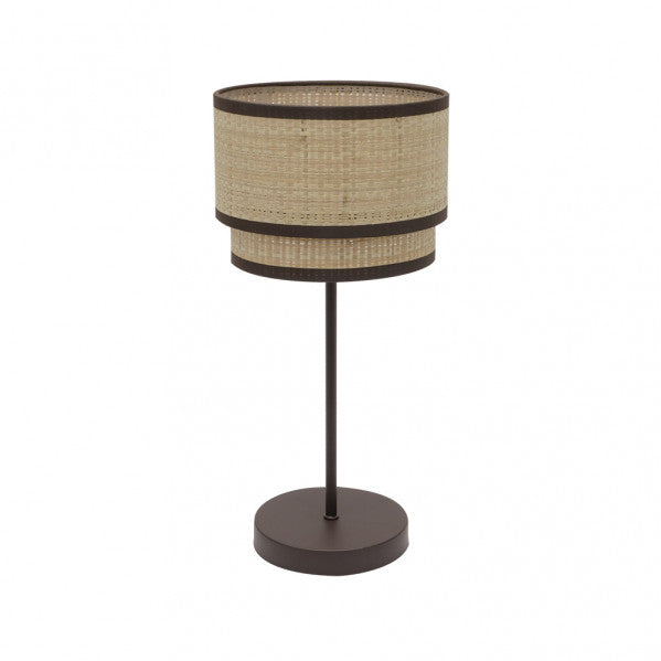 Sobremesa Alto Roque 1xe27 Natural/Marrón de Fabrilamp, diseño elegante y natural para tu hogar. Compra en luzguru.com