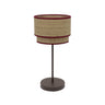 Lámpara de mesa Roque Fabrilamp / Abrila con pantalla textil natural y roja, referencia 172871107