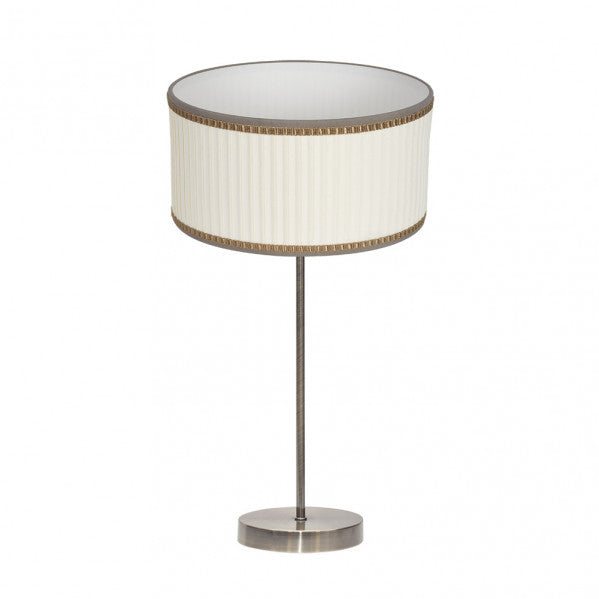 Sobremesa Alto Soprano de Fabrilamp, color cuero y beige, diseño clásico y elegante para tu hogar.