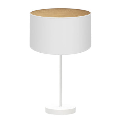 Lámpara de Sobremesa Tania Alto 62 cm Pantalla Fabrilamp - Blanco / Madera Clara | Fabrilamp / Abrila · Ref. 188371101