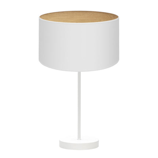 Lámpara de Sobremesa Tania 62 cm Blanco y Madera Clara Fabrilamp - vista principal | Fabrilamp / Abrila