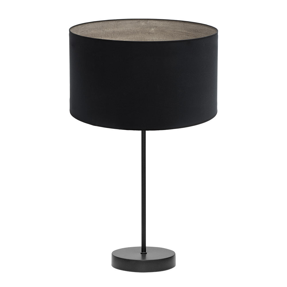 Sobremesa Tania Alto 62x30cm Negro/Madera Gris Fabrilamp - Vista frontal completa