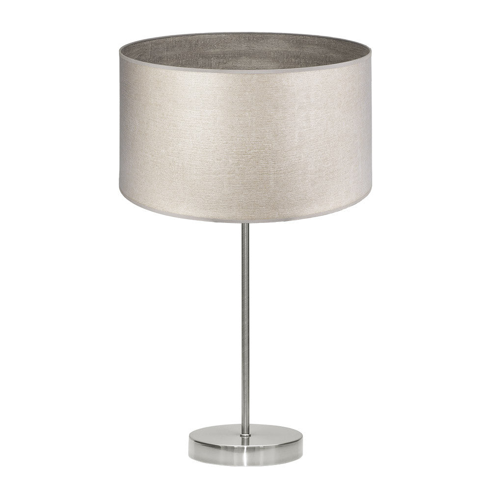 Sobremesa Tania Alto Níquel Madera Gris 62x30x30 cm | Fabrilamp / Abrila
