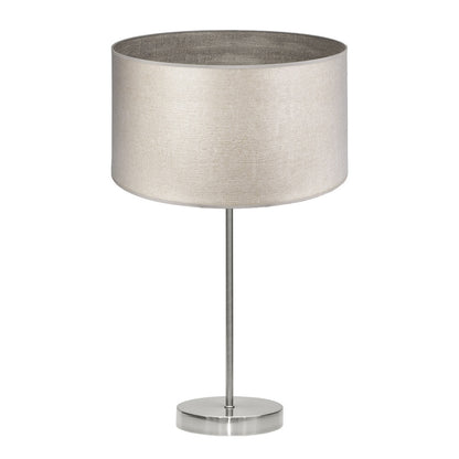 Sobremesa Tania Alto Níquel Madera Gris 62x30x30 cm | Fabrilamp / Abrila