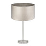 Sobremesa Tania Alto Níquel Madera Gris 62x30x30 cm | Fabrilamp / Abrila