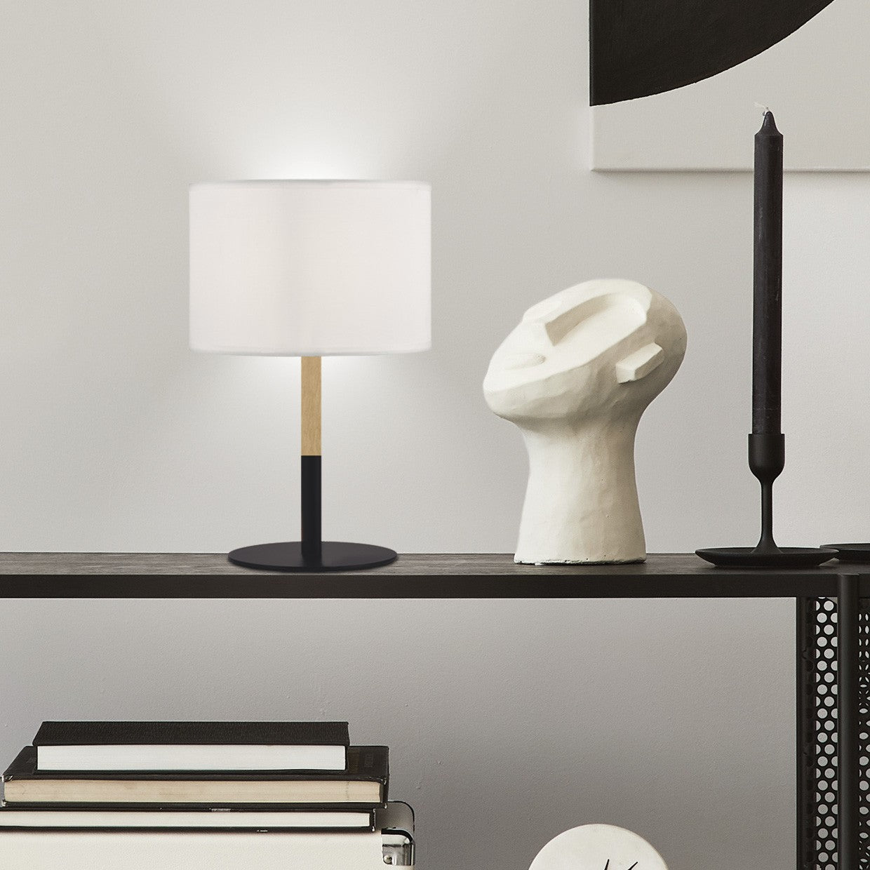 Sobremesa Arnold Negra AJP/Alemar (Ref. 10967) - Medidas: [inserta medidas aquí] - LuzGuru.com
