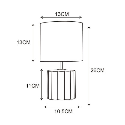 Sobremesa Barlow Gris AJP Alemar Ref. 11650 - Medidas: [Insertar medidas aquí] - Lámpara de sobremesa cerámica y tela, 40W E-14. LuzGuru.
