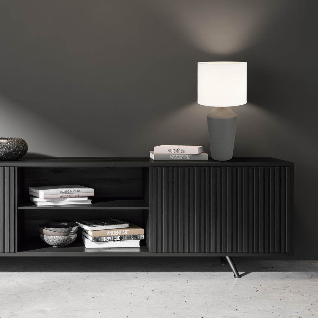 Sobremesa Barron Marrón 60W E-27 AJP/Alemar Ref. 11721 - Medidas de la lámpara.  Luzguru.com
