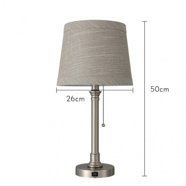 Sobremesa Big Ben Niquel E27 USB - Sobremesa en un ambiente decorativo