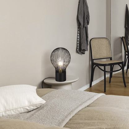 Lámpara sobremesa Brando Negra AJP/Alemar (Ref. 11023): medidas detalladas. Diseño elegante y moderno, E-27 60W Max.  Envío rápido en luzguru.com
