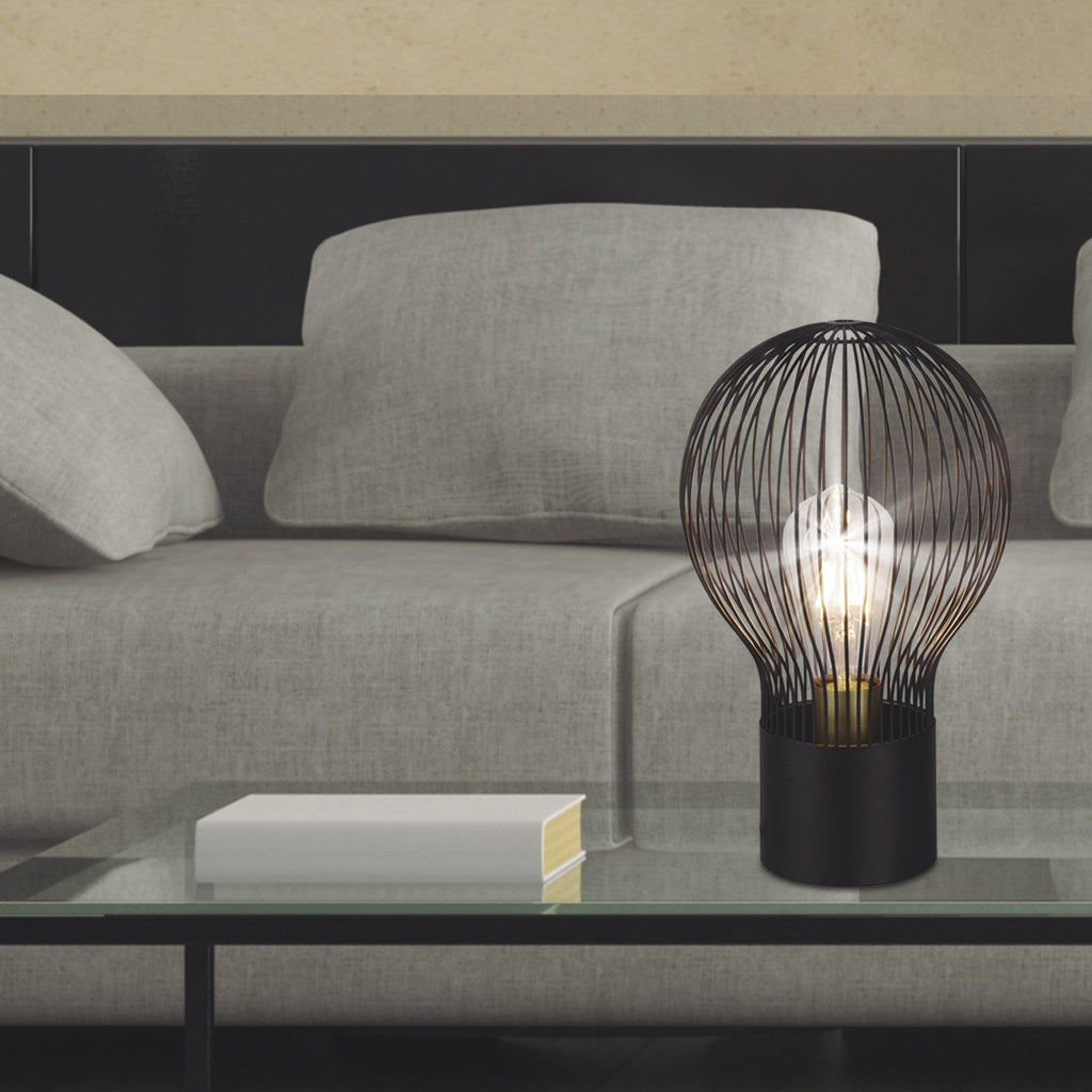 Medidas de la lámpara de sobremesa Brando Negra AJP/Alemar Ref. 11023 - LuzGuru.com
