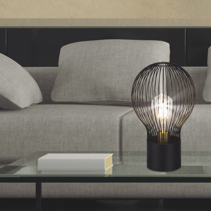 Medidas de la lámpara de sobremesa Brando Negra AJP/Alemar Ref. 11023 - LuzGuru.com
