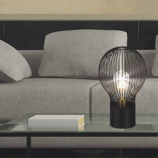 Medidas de la lámpara de sobremesa Brando Negra AJP/Alemar Ref. 11023 - LuzGuru.com
