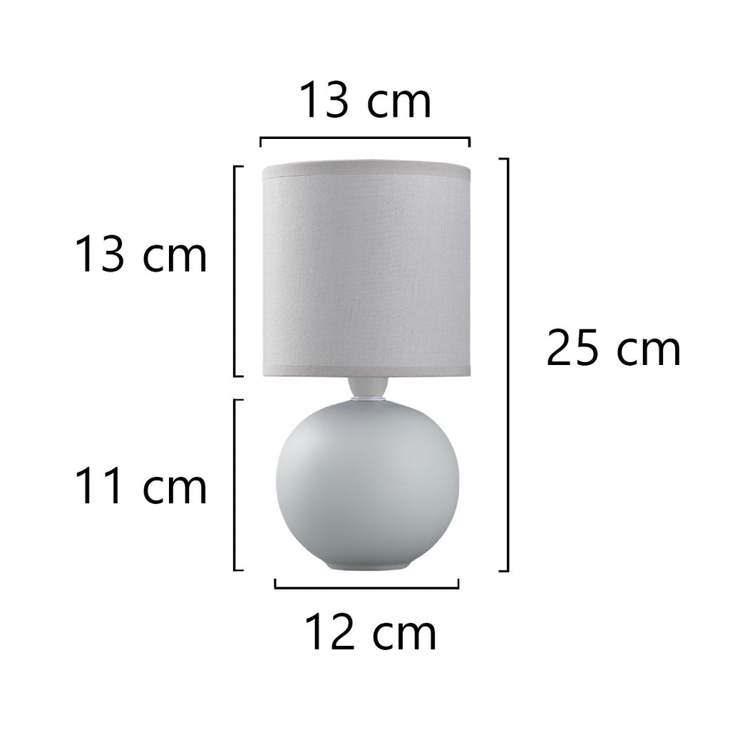 Medidas Sobremesa Caicos Blanca AJP/Alemar (Ref. 11374) - LuzGuru.com

