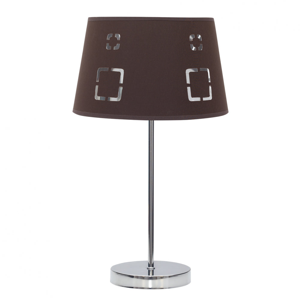 Sobremesa Celaya marrón Fabrilamp / Abrila, lámpara de mesa con diseño calado, referencia 122171002