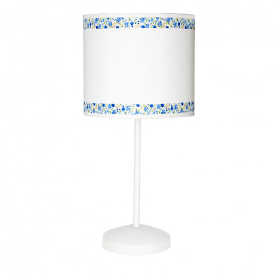 Sobremesa Cenefa Blanco/Azul E14 de Fabrilamp, ideal para habitaciones infantiles. Compra en luzguru.com