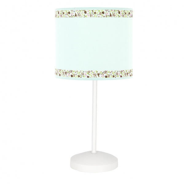 Sobremesa Cenefa Verde Agua E14 de Fabrilamp/Abrila. Diseño infantil elegante para dormitorios.