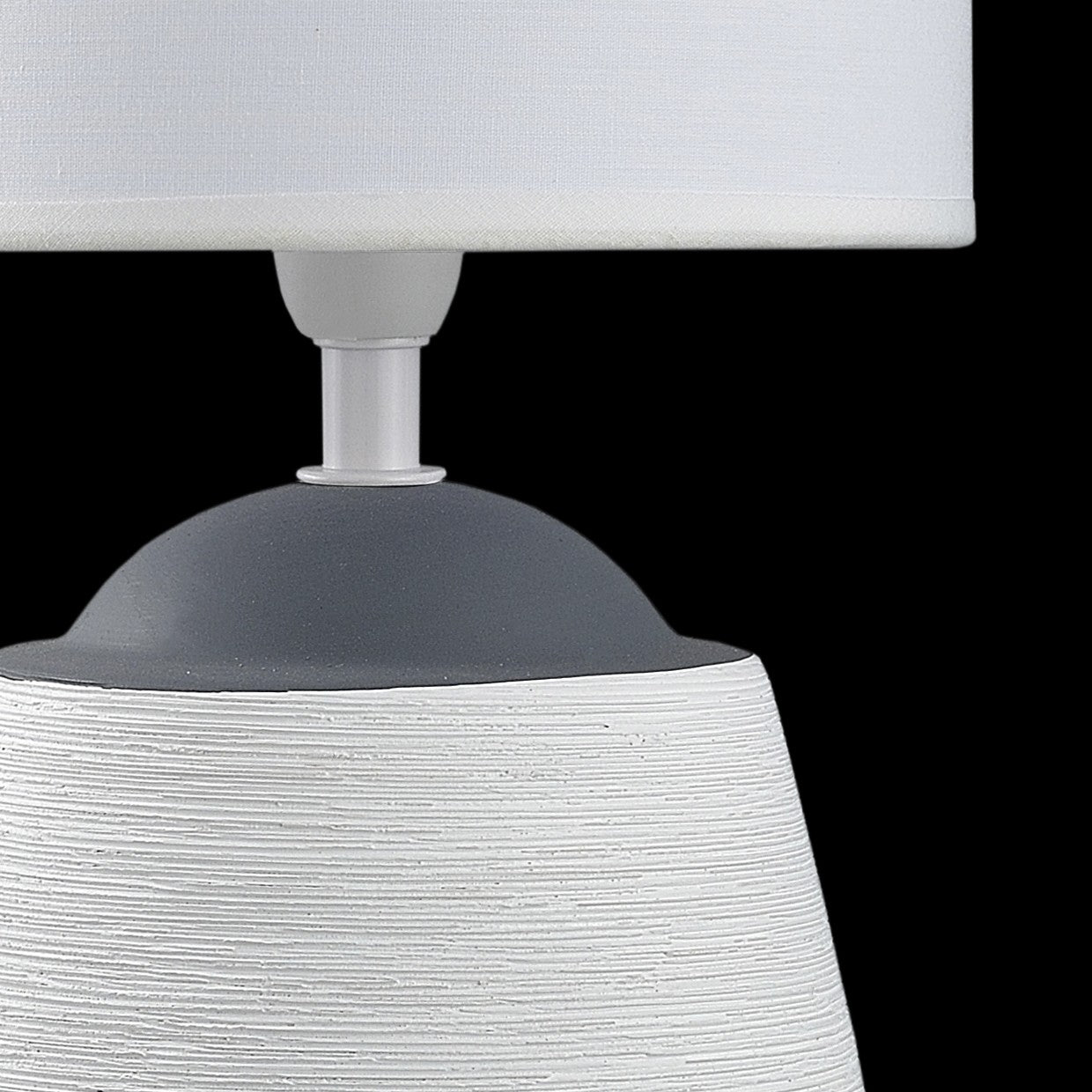 Sobremesa Cerámica Albany Blanco/Gris AJP/Alemar (Ref. 11368): Dimensiones detalladas. Elegancia y calidad para tu hogar.  Compra en LuzGuru.
