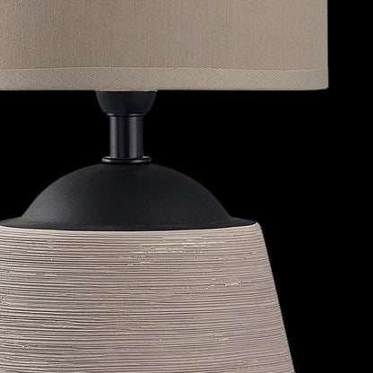 Medidas Sobremesa Cerámica Albany Negra/Marrón AJP/Alemar (Ref. 11369) - LuzGuru
