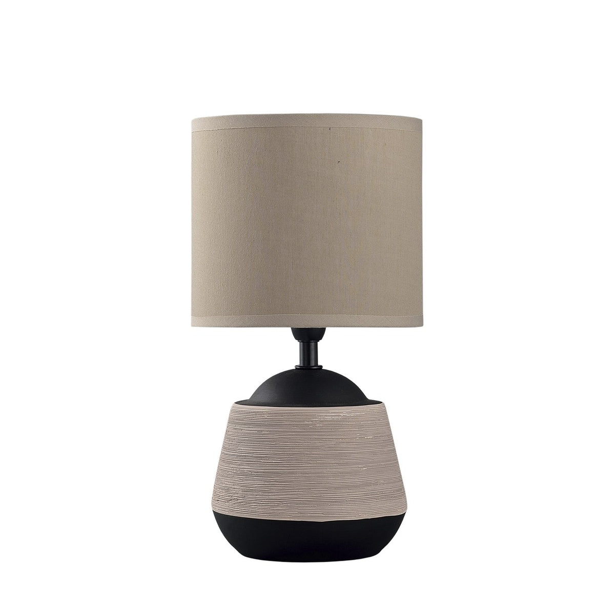 Lámpara de Sobremesa Albany 30 cm Cerámica Negro y Marrón Alemar - vista principal | AJP / Alemar · Ref. 11369
