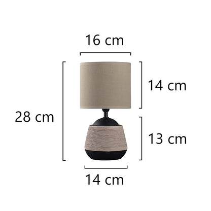 Sobremesa cerámica Albany Negra/Marrón AJP/Alemar (Ref. 11369): Dimensiones detalladas. Elegancia y estilo moderno para tu hogar. Compra en luzguru.com
