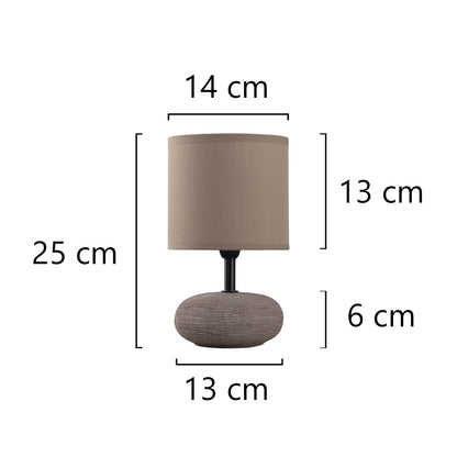Medidas Sobremesa Cerámica Blossom Marrón AJP/Alemar Ref. 11376 - LuzGuru.com
