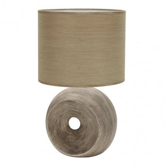 Sobremesa de cerámica beige EA de Fabrilamp, diseño elegante para iluminar tu hogar. Disponible en luzguru.com