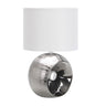 Lámpara de mesa EA Fabrilamp / Abrila con base de cerámica cromada, referencia 160071020