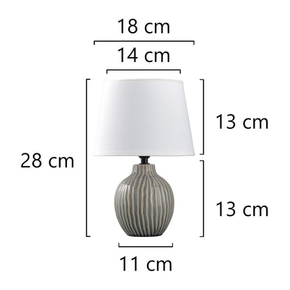 Medidas Sobremesa Cerámica Farlan Gris/Blanco AJP/Alemar (Ref. 11364) - LuzGuru

