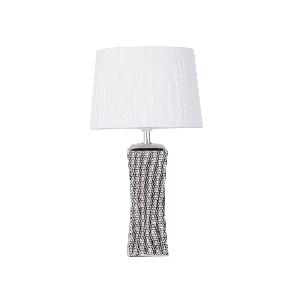 Lámpara de mesa Palo Santo Fabrilamp / Abrila cerámica plata - Ref. 138771010