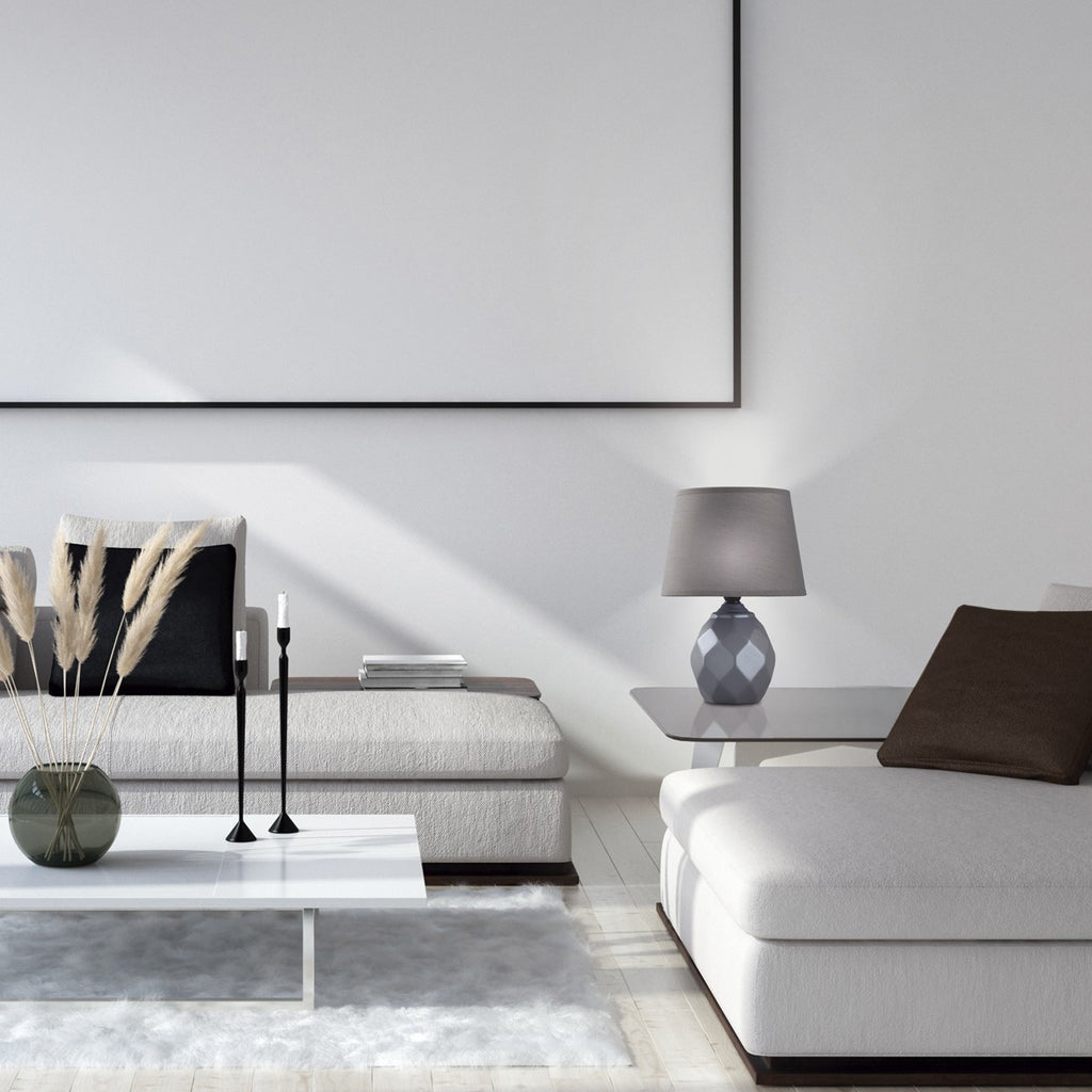 Sobremesa Cerámica Platon Marrón AJP/Alemar Ref. 11367 - Medidas detalladas.  luzguru.com
