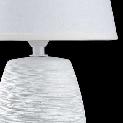 Sobremesa Cerámica Seneca Blanca AJP/Alemar (Ref. 11366): Dimensiones detalladas. Elegancia y calidad premium para tu hogar.  Compra en luzguru.com
